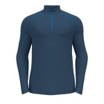 Odlo Fleece Long Sleeve Shirt 1/2 Zip Rigi (warm, Microfleece) blue wing blue Men